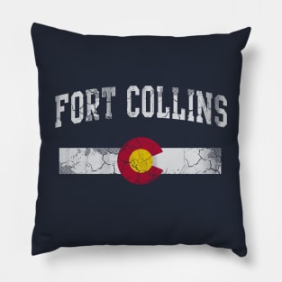 Retro Fort Collins Colorado Home Love Family Pillow