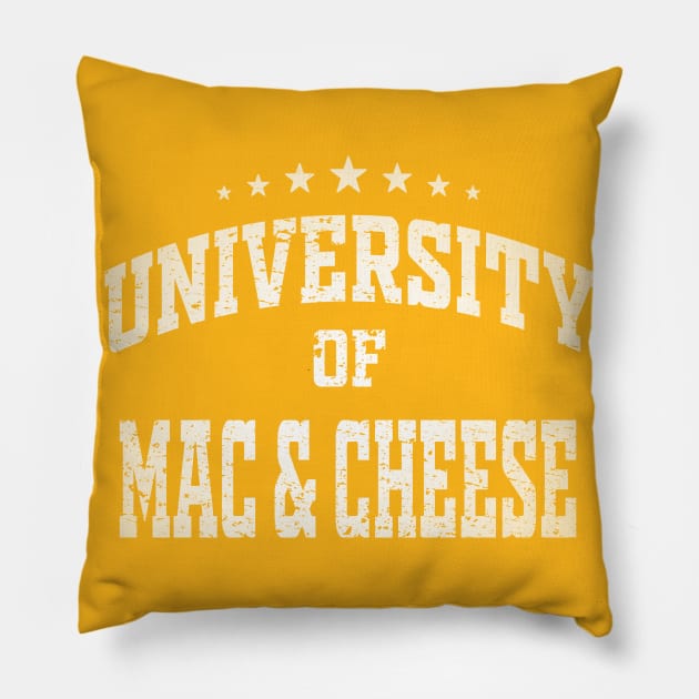 University of Mac & Cheese Pillow by MulletHappens