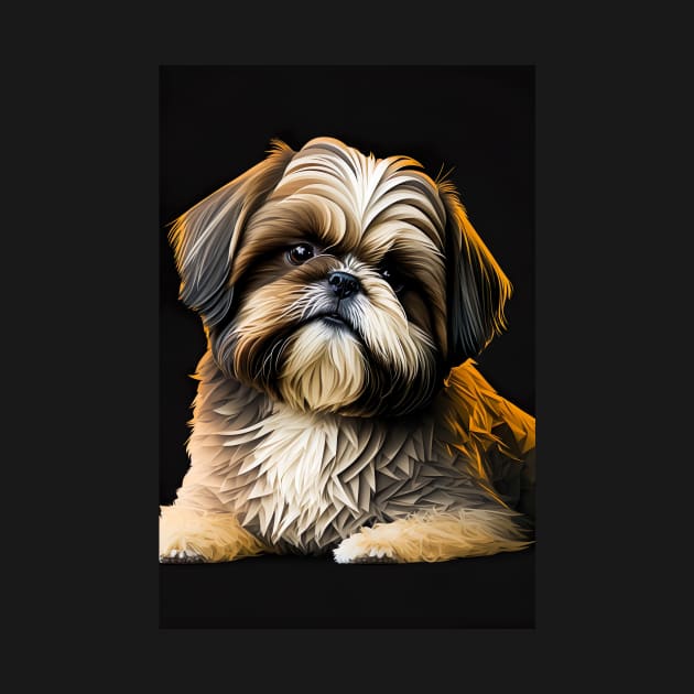 Super Cute Shih Tzu Portrait by KoolArtDistrict