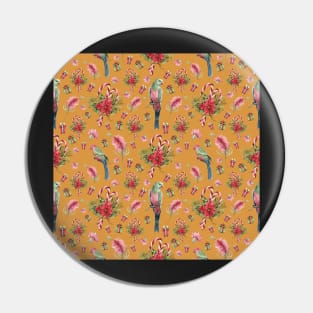 Australian Native Birds and Flowers - A Christmas Print Pin