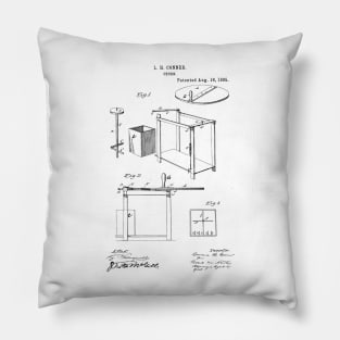 Churn Vintage Patent Hand Drawing Funny Novelty Gift Pillow