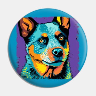 Australian Cattle Dog Pop Art - Dog Lover Gifts Pin