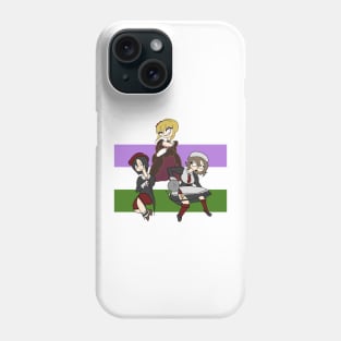 Umineko No Naku Koro Ni Episode 8 Spoilers Yasu Sayo Beatrice Shannon Kanon Genderqueer Flag Phone Case