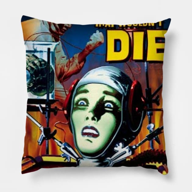 The Brain That Wouldn't DIe (1962) Poster 2 Pillow by FilmCave