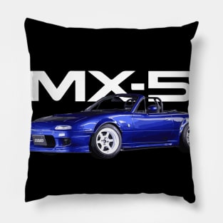 nA LAGUNA BLUE roaster miata mx-5 jdm te37 drift cars Pillow