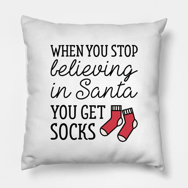 Believing In Santa Pillow by LuckyFoxDesigns