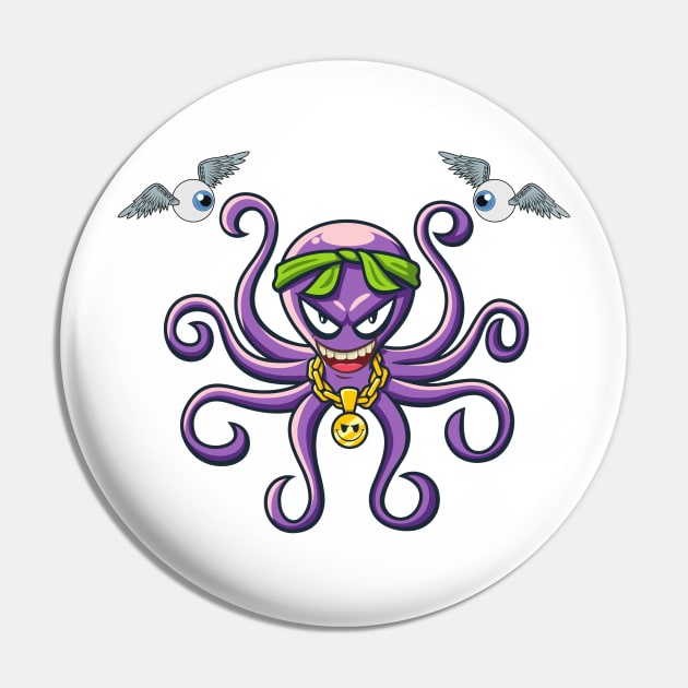 Giant octopus monster Pin by MeKong