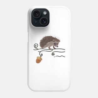 Hedge hog white Phone Case