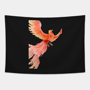 Rising from the Ashes- Phoenix Light Blue Tapestry