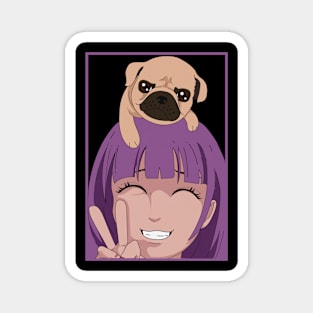 Pug Girl Magnet
