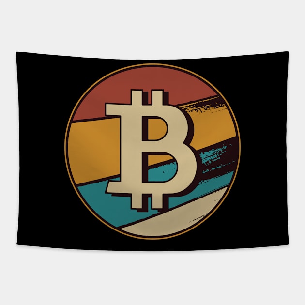 Bitcoin Crypto Vintage BTC Tapestry by BitcoinSweatshirts