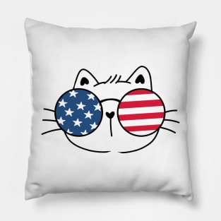 4th of July cat Pillow