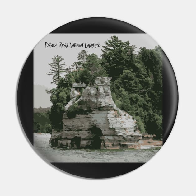 Pictured Rocks Sticker 2 Pin by LindsayVaughn