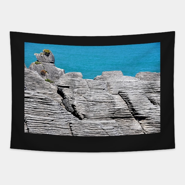 Nouvelle Zélande - Punakaiki, Les Pancakes Tapestry by franck380