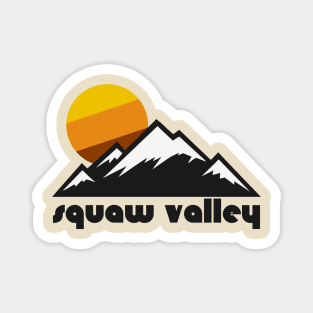 Retro Squaw Valley ))(( Tourist Souvenir Travel California Design Magnet