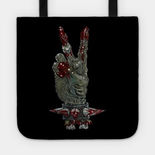 Zombie Peace Sigh Hand Gesture Tote