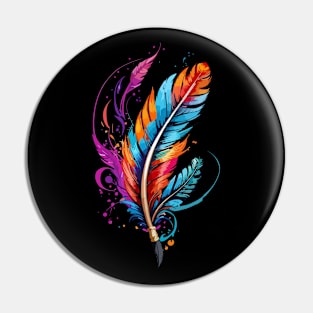 Bird Feathers Pin