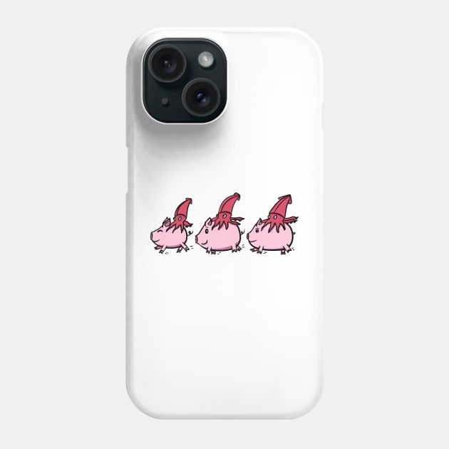 Squids Riding Pigs Phone Case by roxiqt