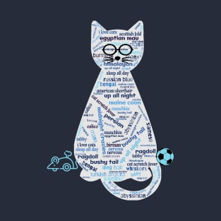 I Love Cats Word Art T-Shirt