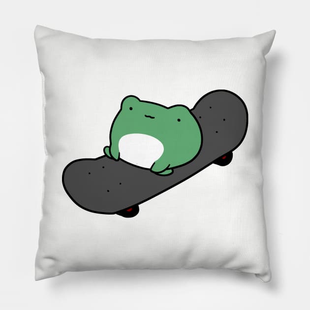 Skateboarding Frog Pillow by saradaboru