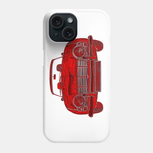 Triumph TR4 classic car red inversion Phone Case