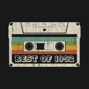 Best of 1952 Vintage Retro Cassette 68th Birthday T-Shirt