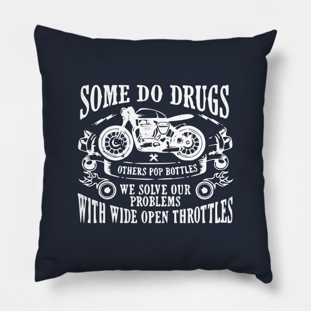 FUNNY MOTORCYCLE BIKE T-SHIRT GIFT Pillow by Humorable