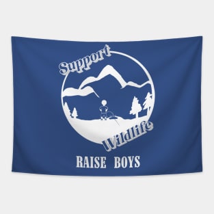 Support Wildlife Raise Boys Tapestry