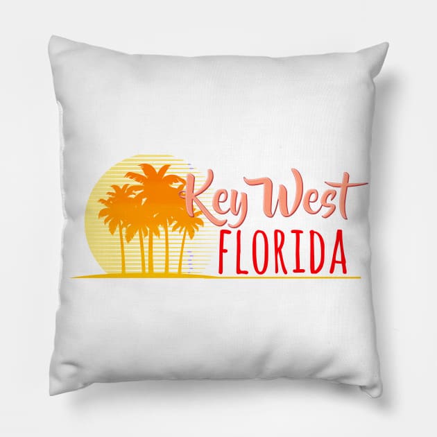 Life's a Beach: Key West, Florida Pillow by Naves