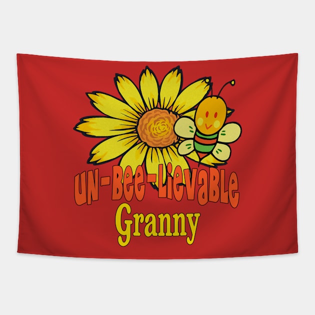 Unbelievable Granny Sunflowers and Bees Tapestry by FabulouslyFestive