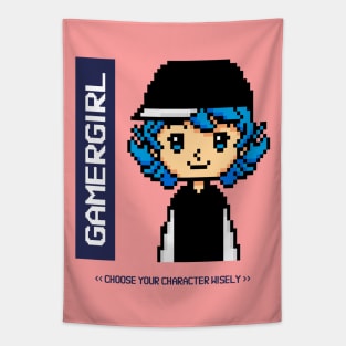 Gamer girl 8-bit Tapestry