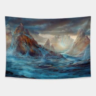 Mountain Waves Tapestry