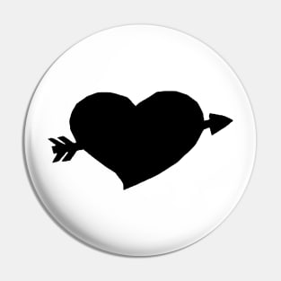 Valentines Heart and Arrow Pin