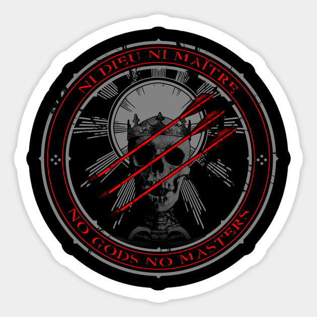 No Gods No Masters Antifa Sticker Teepublic