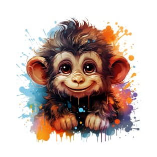 Cute Monkey Head T-Shirt