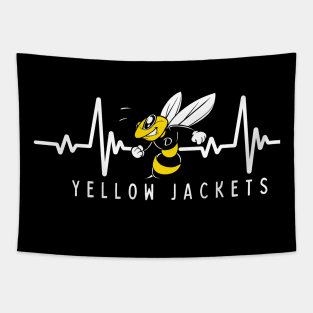 Yellow Jackets Heartline Tapestry