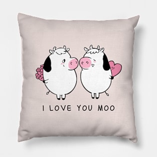 I Love You Moo Pillow