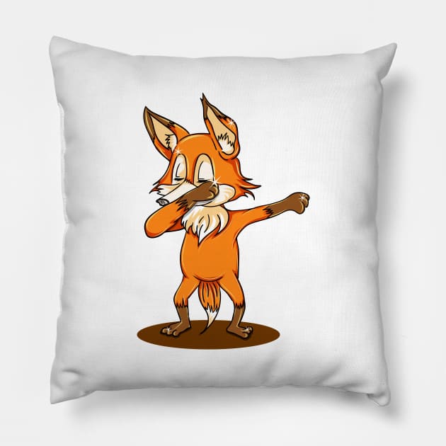'Dabbing Dancing Fox' Funny Dabbing Animal Gift Pillow by ourwackyhome