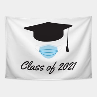 Class of 2021 - Academic cap and face mask Tapestry