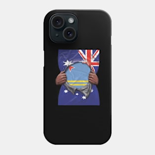 Aruba Flag Australian Flag Ripped - Gift for Aruban From Aruba Phone Case