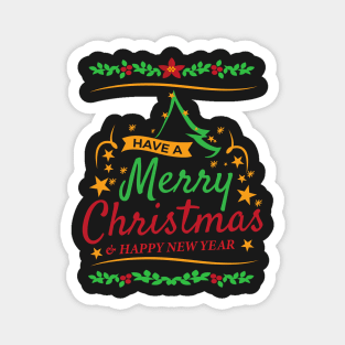 Merry Christmas and happy new year Funny T-Shirt for men and women Merry Christmas Holiday Lovers T-Shirts gift Magnet