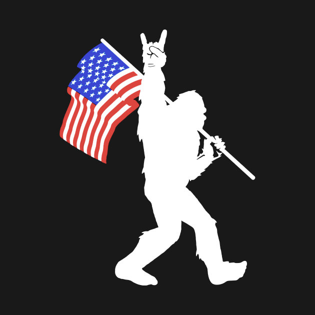 Disover American Flag Bigfoot - Bigfoot - T-Shirt