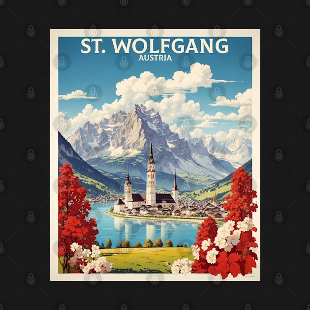 St Wolfgang Austria Vintage Travel Poster Tourism by TravelersGems