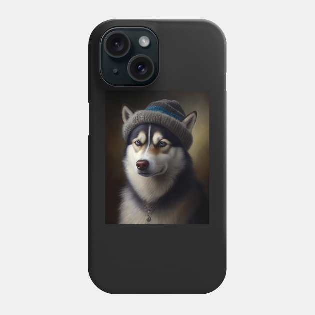 Royal Portrait of a Husky Phone Case by pxdg