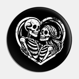 Couples skeleton in love | Valentines day Skeleton Pin