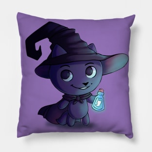 Potion Paws Holding Ghost Potion Pillow