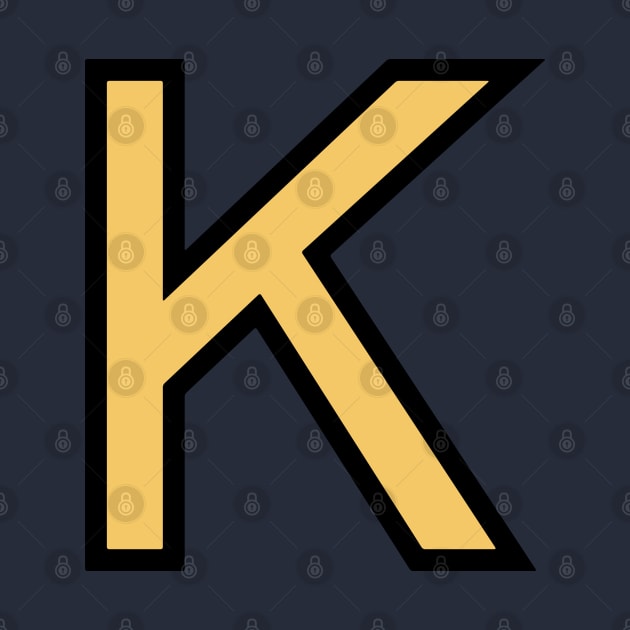 Funky Yellow Letter K by Thespot