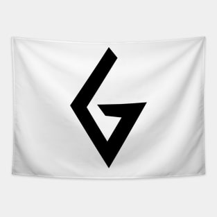 G – Greek Mythology - Black Letter G Tapestry