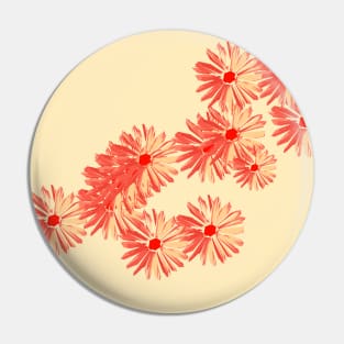 Daisy flower red and pink cute Pin