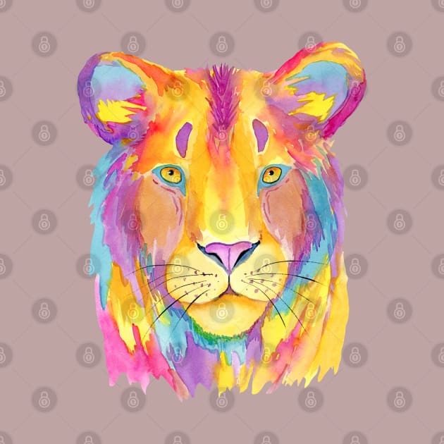 lion artwork by Valenio
